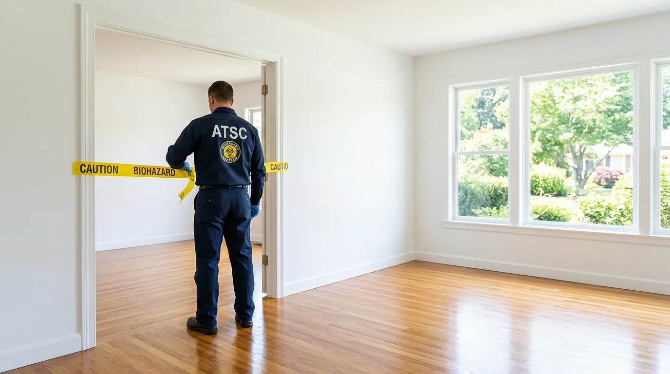 Certified biohazard cleanup crew performing Decomposition Cleanup in Fussels Corner